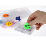 Etiket Rillprint 25mm 500st op rol fluor rood