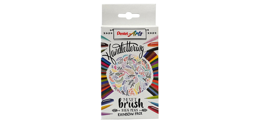 Brushpen Pentel Sign SES15C Rainbow assorti 24 stuks