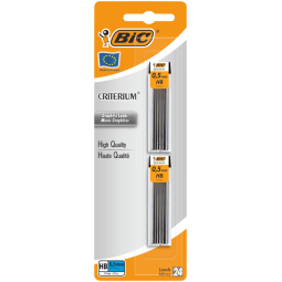 Mine portemine BIC Criterium 0,5mm HB blister 2 étuis