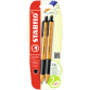 Balpen STABILO pointball 6030/46 medium zwart blister à 2 stuks