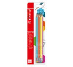 STABILO 160 HB graphite pencil with matching eraser tip blister pack of 6 pieces