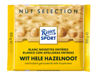 Chocolat Ritter Sport blanc-noisette entière 100g