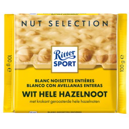 Chocolat Ritter Sport blanc-noisette entière 100g