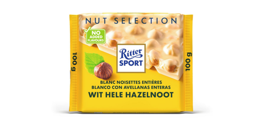 Ritter Sport white chocolate whole hazelnut 100g