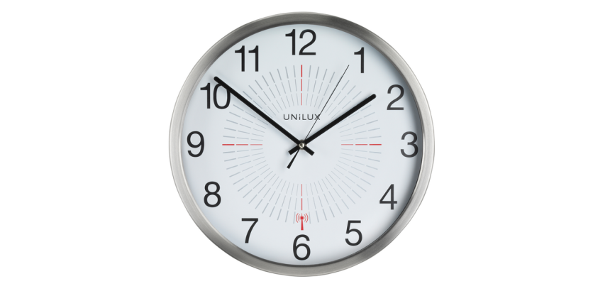 Horloge murale Unilux Outdoor Radio-pilotée Ø35,5cm gris