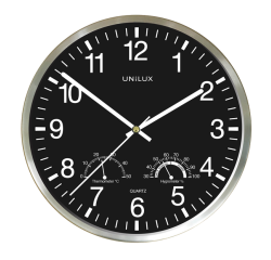 Horloge murale Unilux Wetty Ø30cm gris
