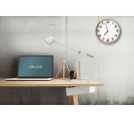Pendule murale Unilux Baltic Ø30,5cm bois blanc