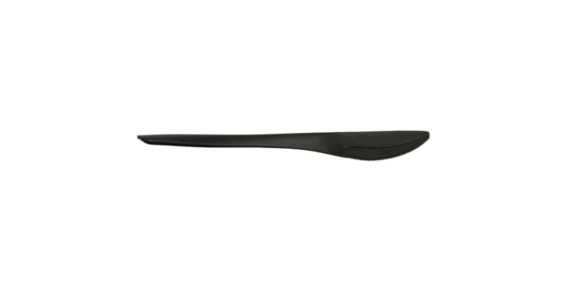 Wiederverwendbares Messer IEZZY CPLA 190mm schwarz 50 Stück