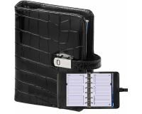 Organiseur Kalpa Pocket Agenda 2025-2026 7 jours/2 pages croco noir