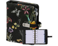 Organiseur Kalpa Pocket avec agenda 2025-2026 7 jours/2 pages floral noir