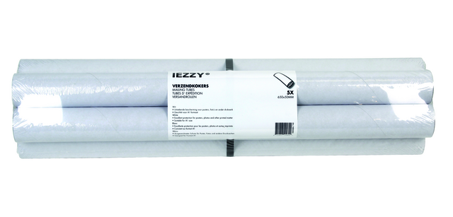 Versandrohr IEZZY A1 650x50mm weiß inklusive Endkappen 5 Stück