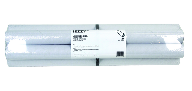 IEZZY A1 Shipping Tube 650x50mm White Includes 5 End Caps