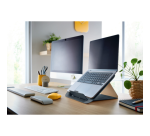 Support ordinateur portable Leitz Ergo Cosy réglable recyclé gris