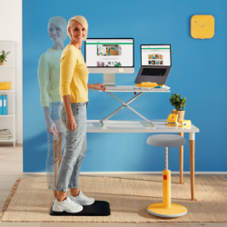 En_soporte para portatil leitz ergo cosy ajustable 4 alturas color gris 310x50x247 mm