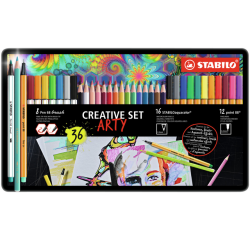 Arty Creative STABILO 87/3193 boîte métal 36 pièces