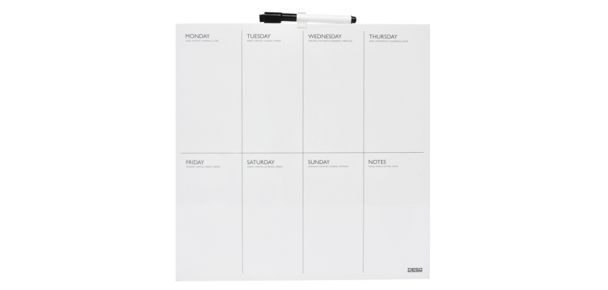 Planning hebdomadaire Desq 35x35cm magnétique