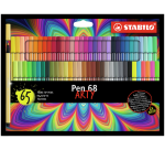 Viltstift STABILO Pen 68 Arty medium assorti set à 65 stuks
