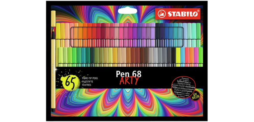 STABILO Pen 68 Arty Medium Felt-tip Set 65 Colors