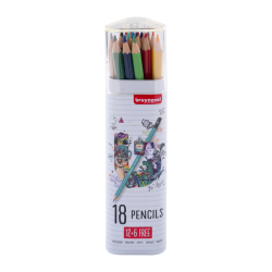 Crayon de couleur Bruynzeel set 18 pièces