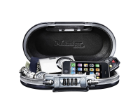 Draagbare kluis MasterLock Safe space met combinatieslot en kabel donkergrijs