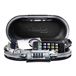 Mini coffre portable Master Lock Safe Space à combinaison et câble gris foncé