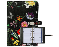Organiseur Kalpa Personal avec agenda 2025-2026 7 jours/2 pages floral noir