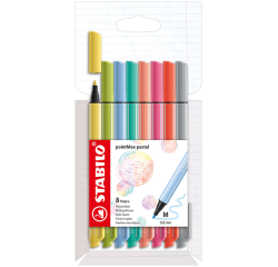 Feutre Stabilo pointMax 488/8 Medium Pastel assorti étui 8 pièces