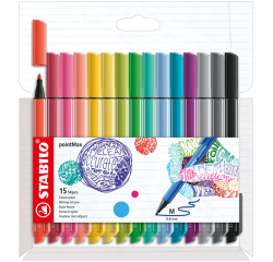 STABILO Filzstift pointMax 488/15 Medium sortiert Etui 15 Stück