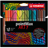 Viltstift STABILO pointMax 488/18 Arty medium assorti etui à 18 stuks