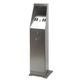 Asbak staand Vepa Bins zuil vrijstaand RVS 31025411