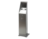 Cendrier sur colonne Vepa Bins inox 31025411