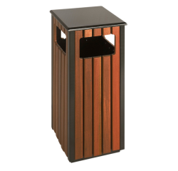 Afvalbak Vepa Bins voor buiten 36 liter zwart/houtlook