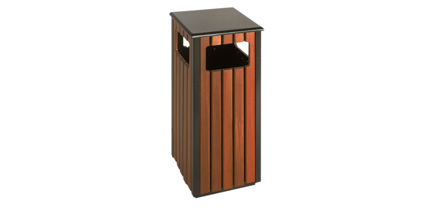 Poubelle d'extérieur Vepa Bins pour extérieur 36L noir/imitation bois