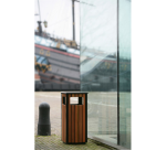 Afvalbak Vepa Bins voor buiten 36 liter zwart/houtlook