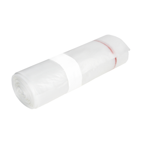 Sac poubelle Cleaninq 400L perforé et lien de fermeture rouleau de 84 pièces