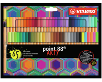 Fineliner STABILO point 88/65 Arty fijn assorti set à 65 stuks
