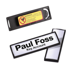 Badge Durable Clip Card à aimant 17x67mm 25 pièces