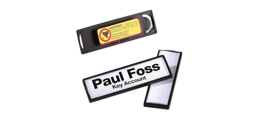 Durable Badge Clip Magnet Card 17x67mm 25 pieces