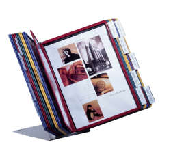 Support de présentation bureau Durable Vario avec 20 pochettes A4 métal
