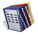 Durable Vario Desk Presentation Stand with 20 A4 Metal Pockets