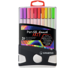 Brushstift STABILO Pen 568/20 Arty assorti set à 20 stuks