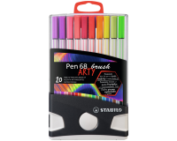 Feutre pinceau STABILO Pen 568/20 Arty assorti étui 20 pièces