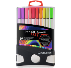 En_rotulador stabilo acuarelable pen 68 brush color parade estuche de 20 unidades colores surtidos
