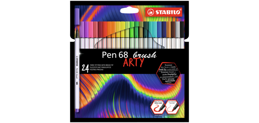 Feutre pinceau Pen 568/24 Arty assorti étui 24 pièces