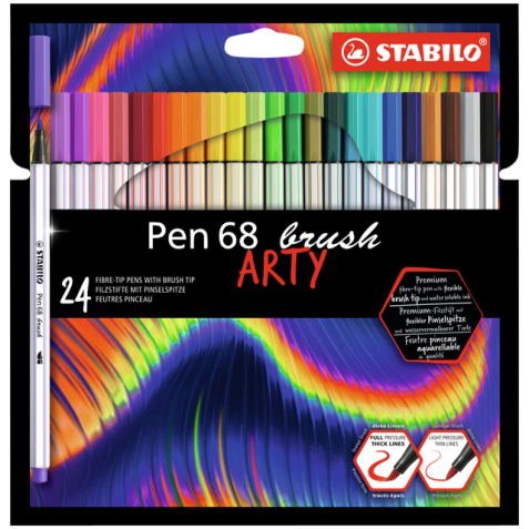 Feutre pinceau Pen 568/24 Arty assorti étui 24 pièces