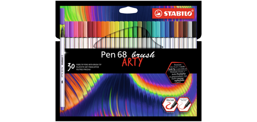Feutre pinceau STABILO Pen 568 Arty boîte 30 couleurs