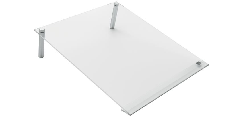 Notitiebord Nobo transparant acryl schuin A4
