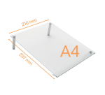 Bloc-notes acrylique Nobo A4 transparent incliné