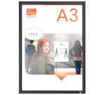 Porte-affiche clipsable Nobo Impression Pro A3 noir