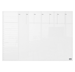 Tableau hebdomadaire Nobo transparent acryl A3